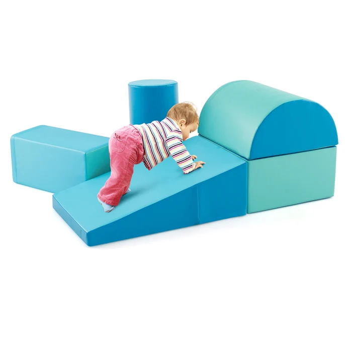 BABY JOY 5-Piece Kids Climb & Crawl Activity Playset, Lightweight Soft Foam Block Activity Play Structures - Image 12