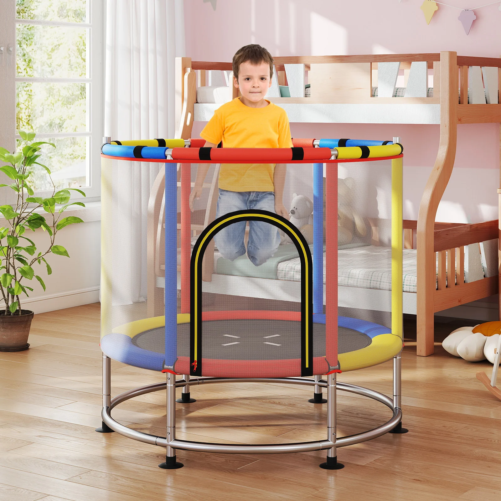 55" Kids Trampoline, Toddler Trampoline for 3-6 Years Old Boys & Girls - Image 2