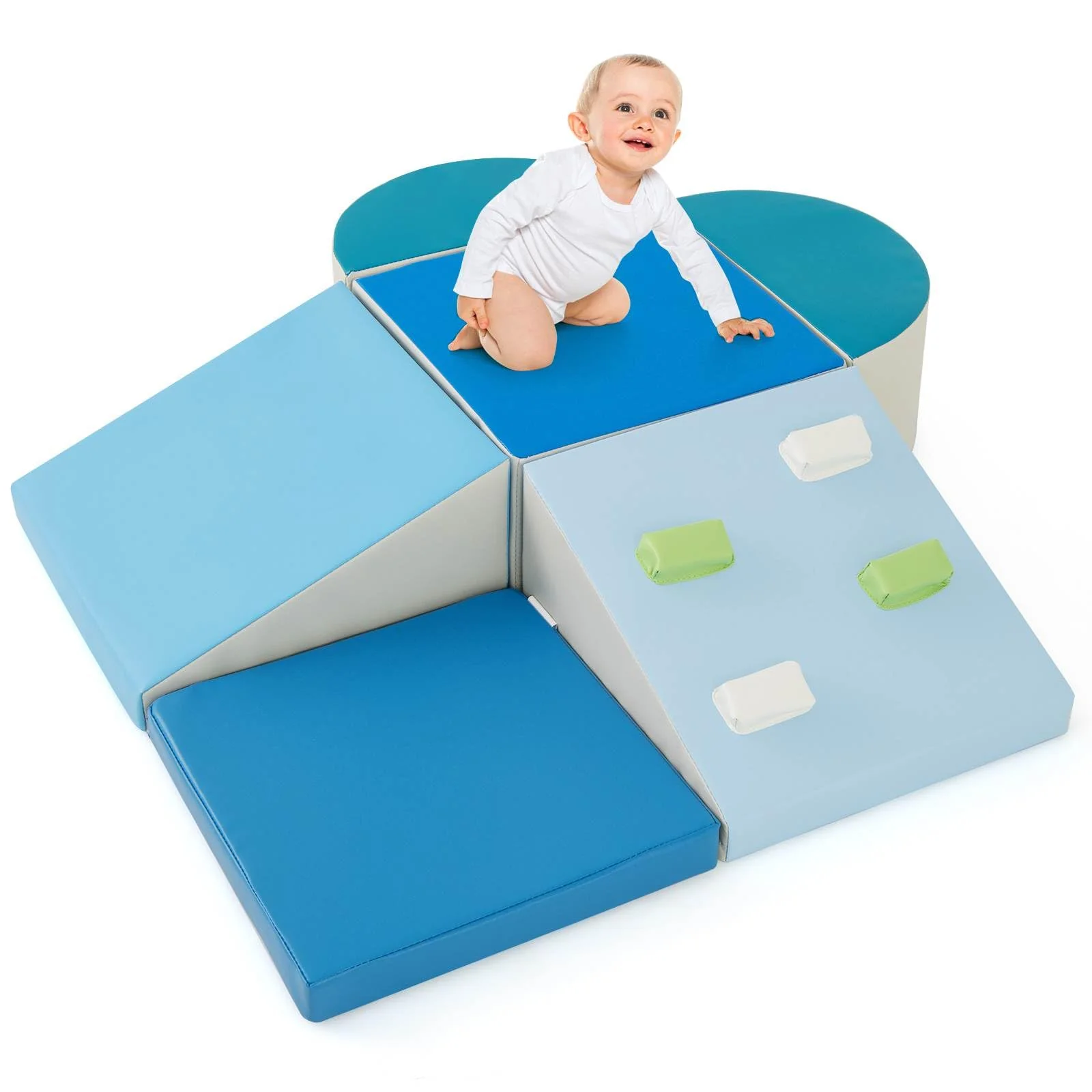 6-Piece Foam Climbing Blocks, Lightweight Soft Climbing Indoor Set with Hook and Loop Fasteners - Image 11