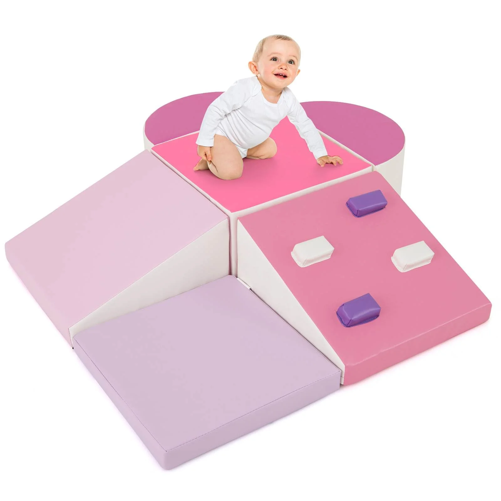 6-Piece Foam Climbing Blocks, Lightweight Soft Climbing Indoor Set with Hook and Loop Fasteners - Image 12