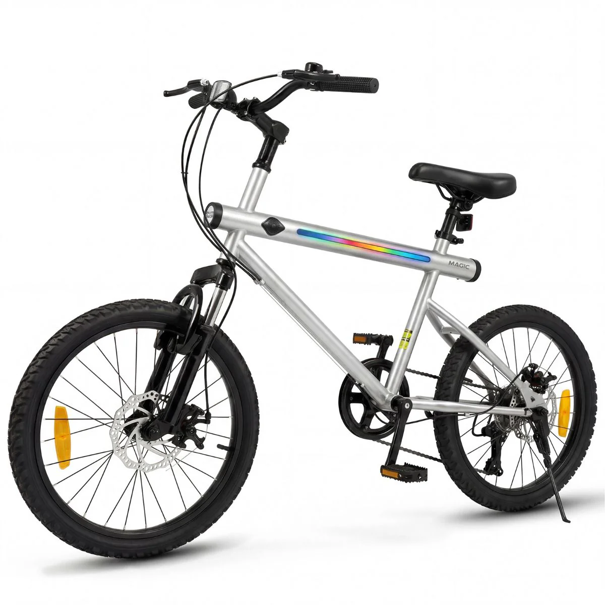6-Speed Commuter Bicycle with Stereo Speakers and 2 Disc Brakes