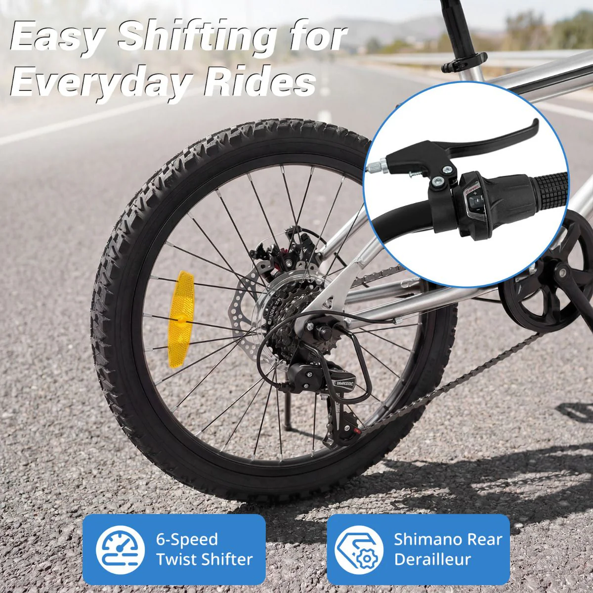 6-Speed Commuter Bicycle with Stereo Speakers and 2 Disc Brakes - Image 2