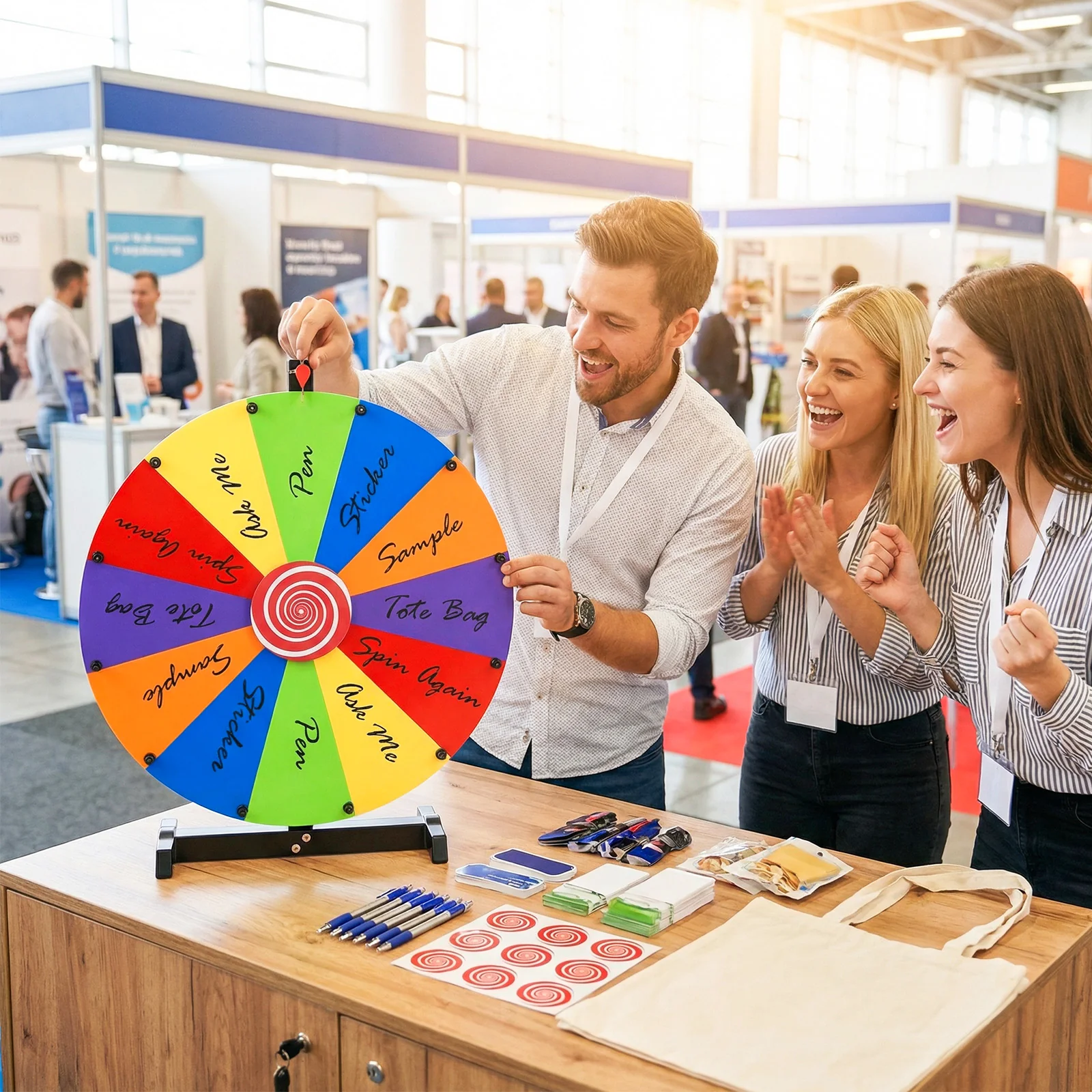 60cm Tabletop Prize Wheel Heavy Duty Spinning Wheel with Stand - Image 9