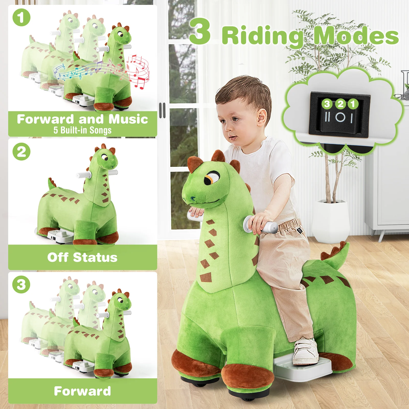 6V Dinosaur Ride on Toy for Kids - Image 10