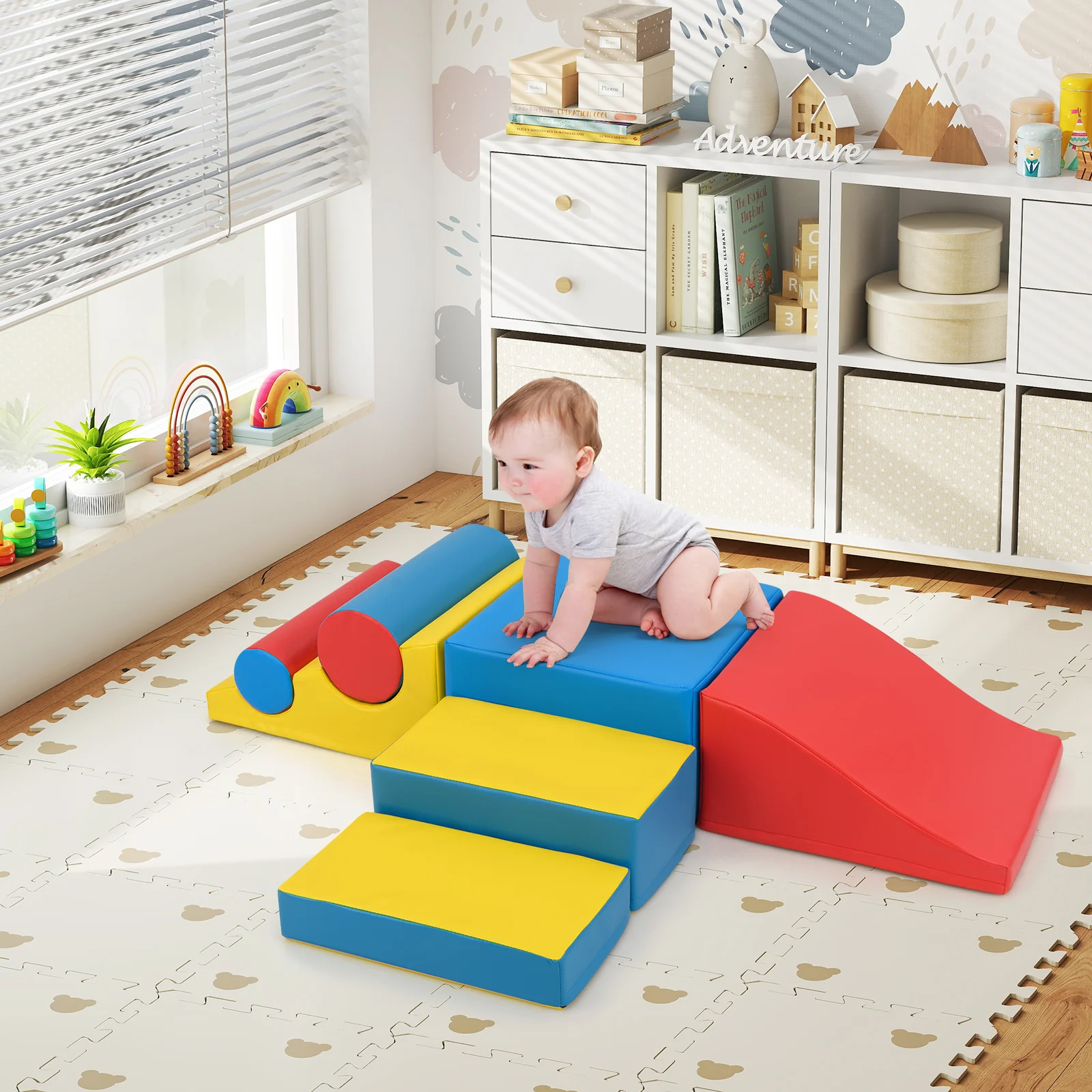 7 Pcs Foam Building Blocks Set for Kids, Creative Learning Toy Set for Toddlers - Image 2