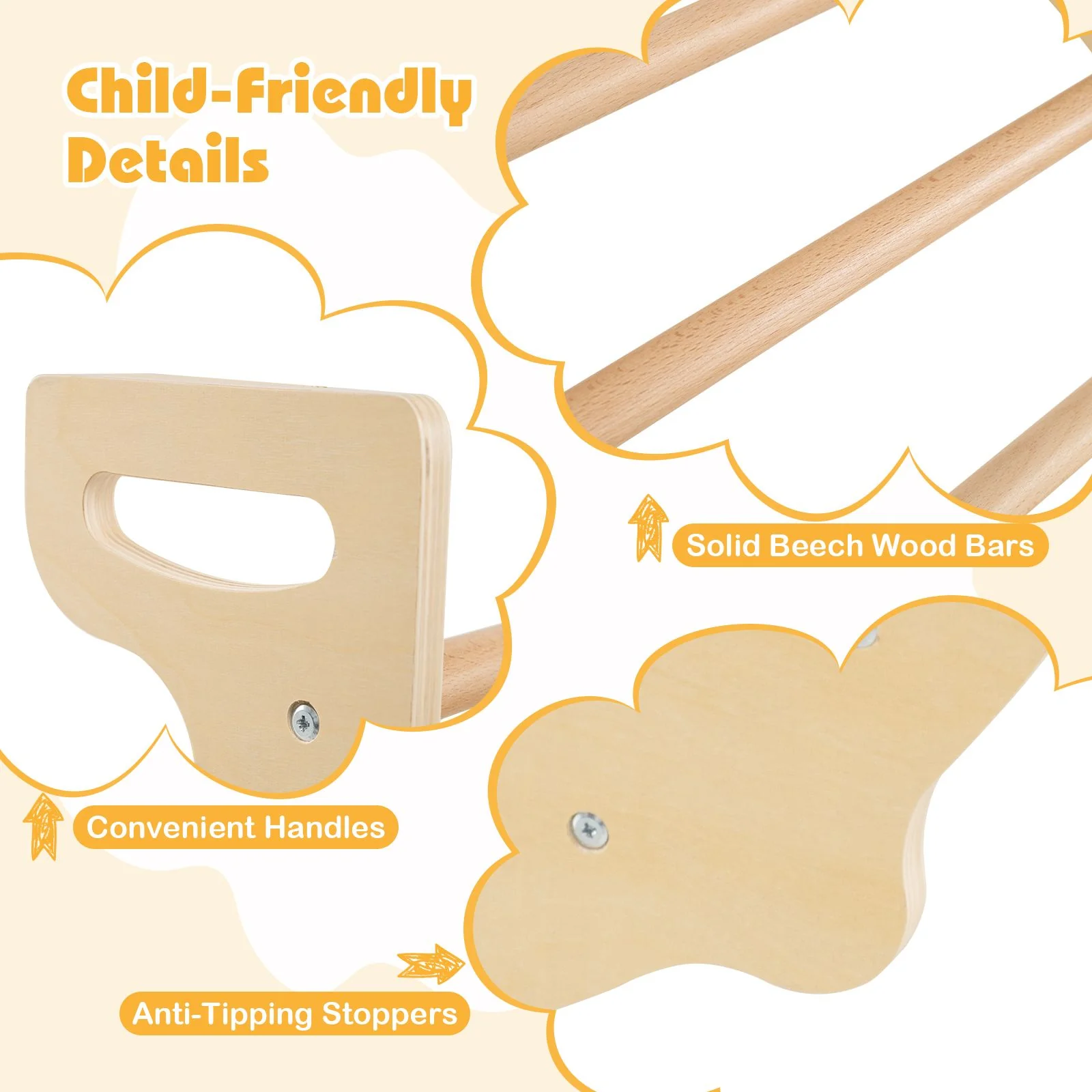 8 in 1 Climbing Arch Sensory Table for Kids Montessori Climbing Gym - Image 8