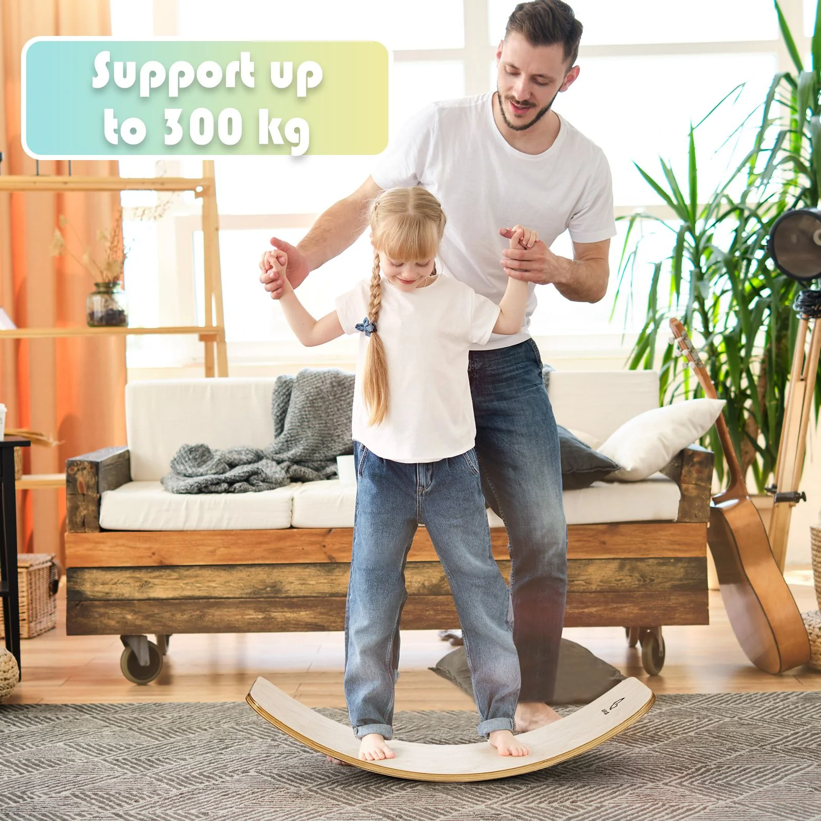 88.5 cm Wooden Balance Board for Balance Training Indoors and Outdoors - Image 5