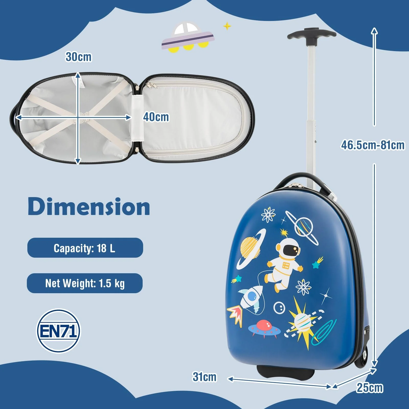 BABY JOY 16" Kids Carry-On Luggage - Image 9