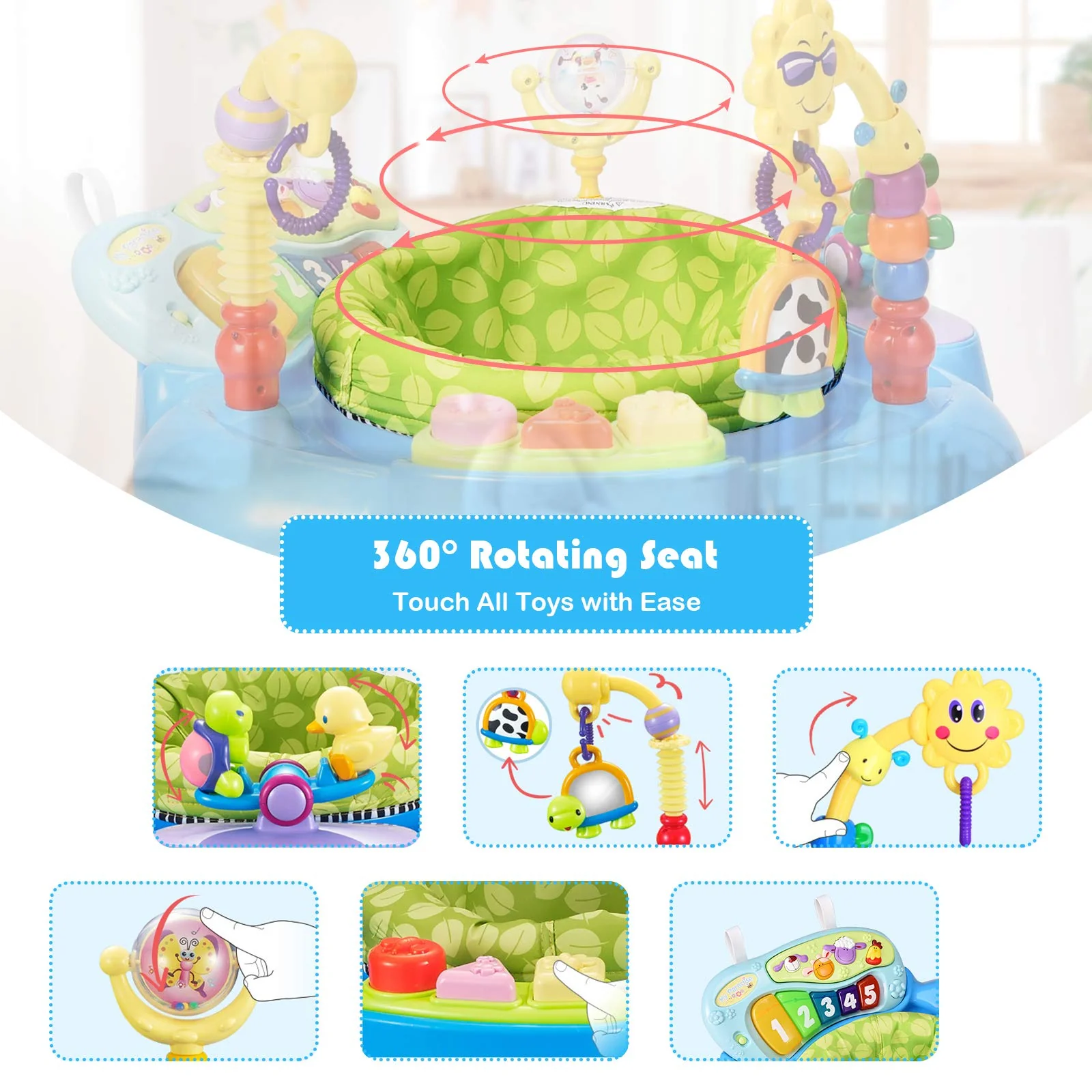 BABY JOY 2-in 1 Infant Activity Center - Image 4