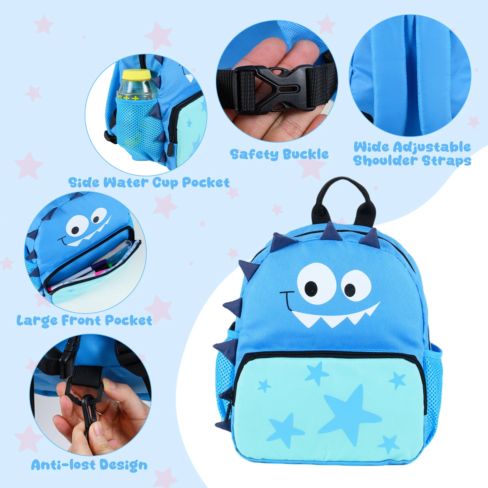 BABY JOY 2 PCS Kid Luggage Set, 18" Suitcase & 12" Backpack Set - Image 10