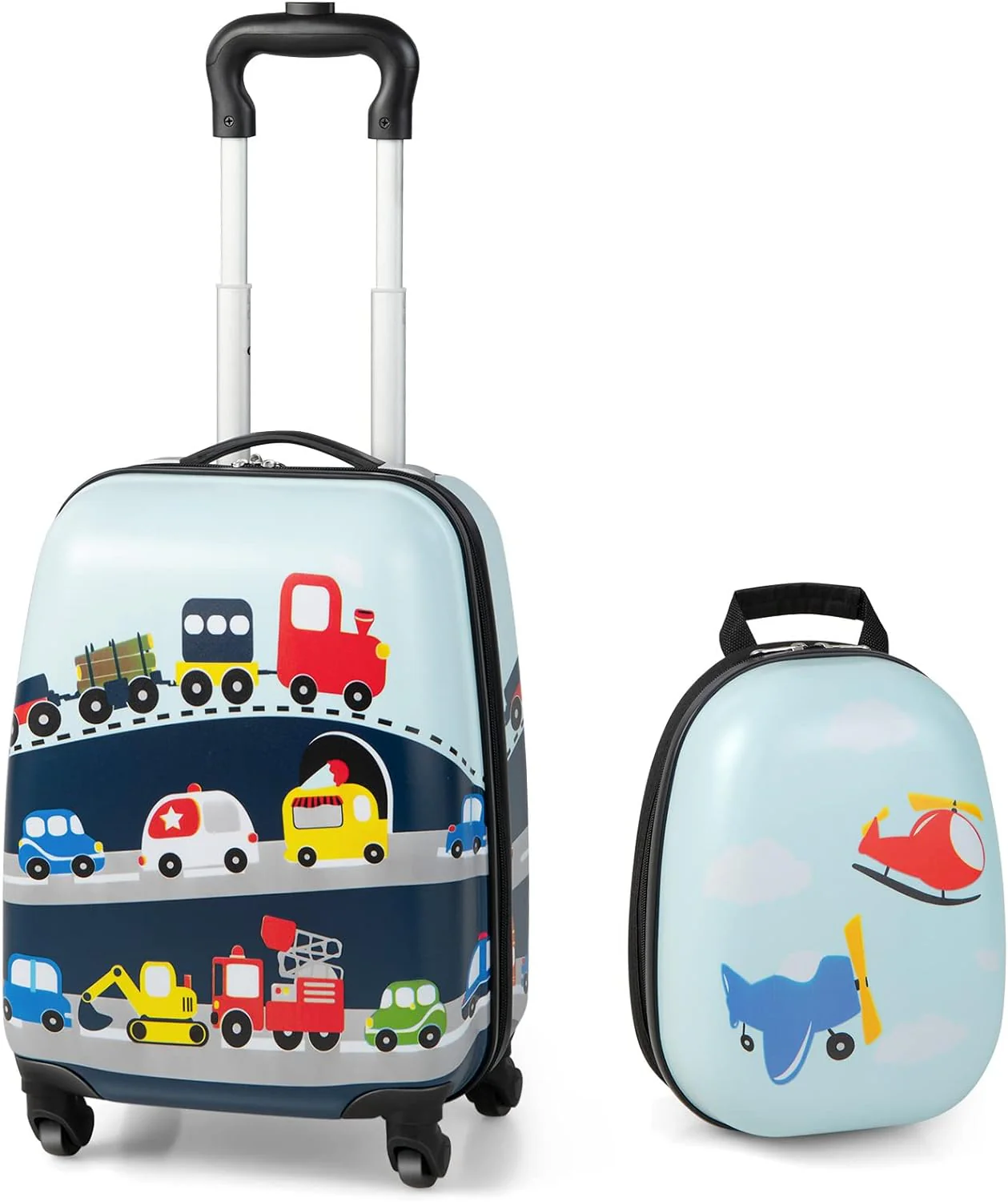 BABY JOY 2 PCS Kids Luggage Set, 13" & 16" Kids Carry On Suitcase Set - Image 10