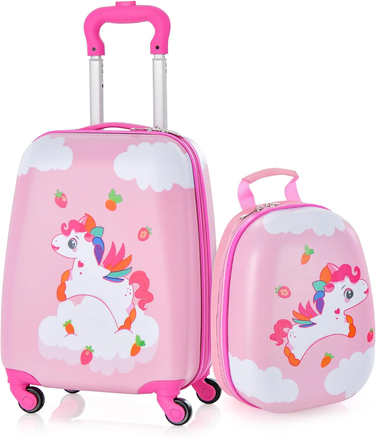 BABY JOY 2 PCS Kids Luggage Set, 13" & 16" Kids Carry On Suitcase Set - Image 11