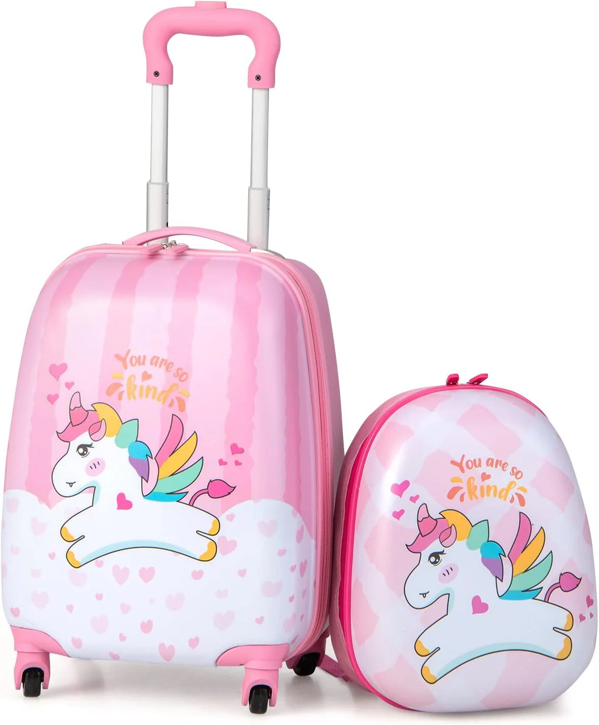 BABY JOY 2 PCS Kids Luggage Set, 13" & 16" Kids Carry On Suitcase Set - Image 13