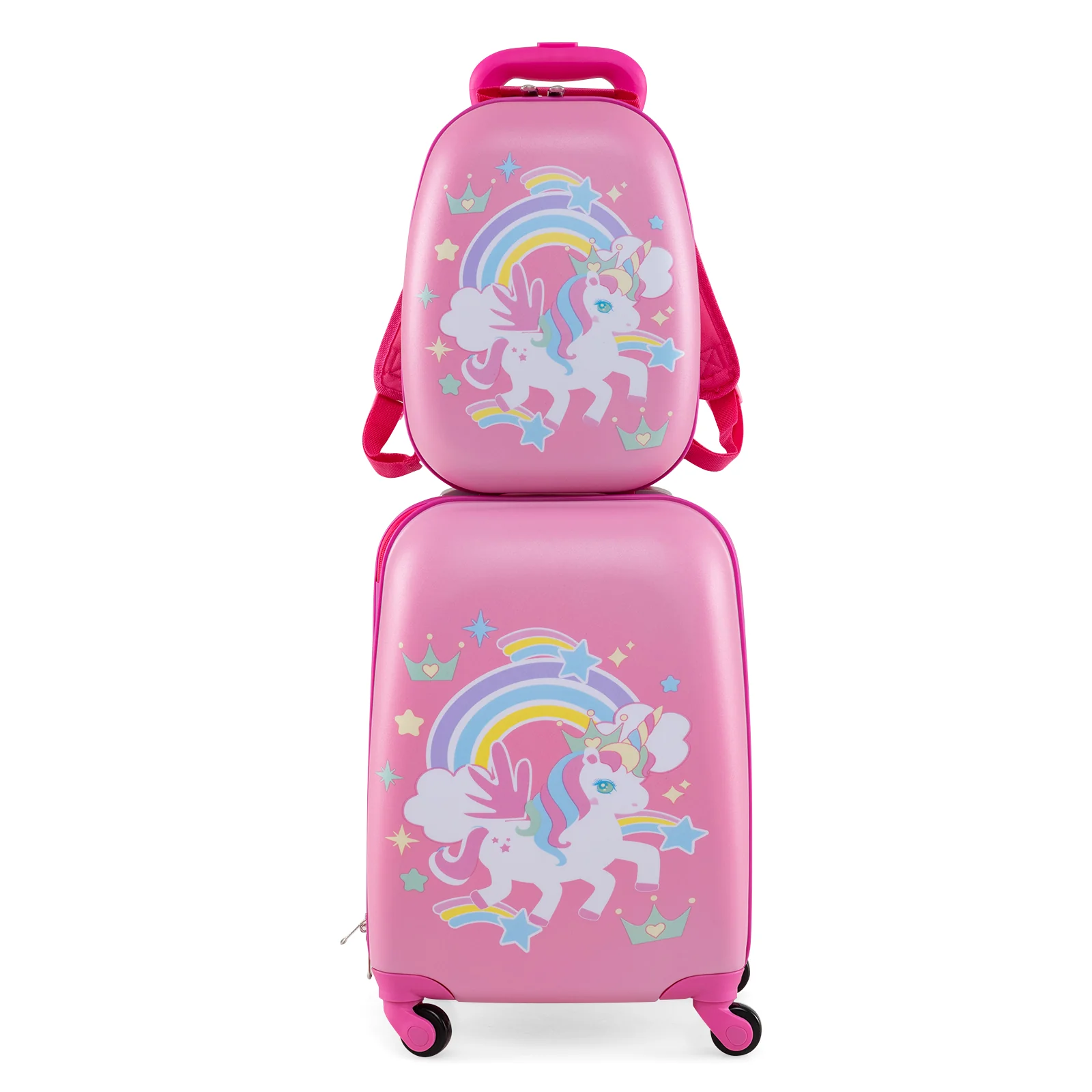 BABY JOY 2 PCS Kids Luggage Set, 13" & 16" Kids Carry On Suitcase Set - Image 16