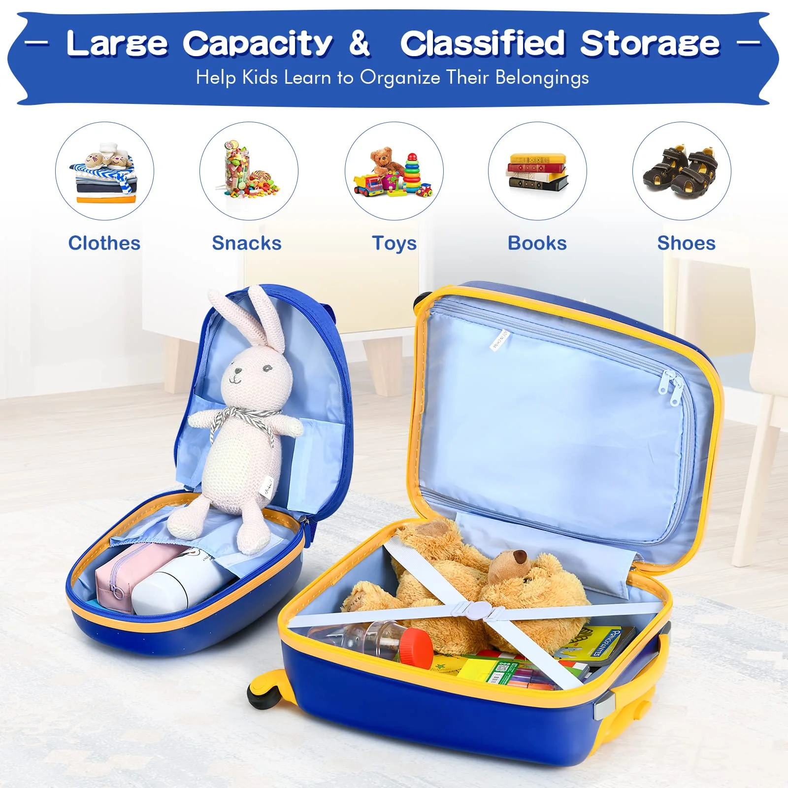 BABY JOY 2 PCS Kids Luggage Set - Image 6