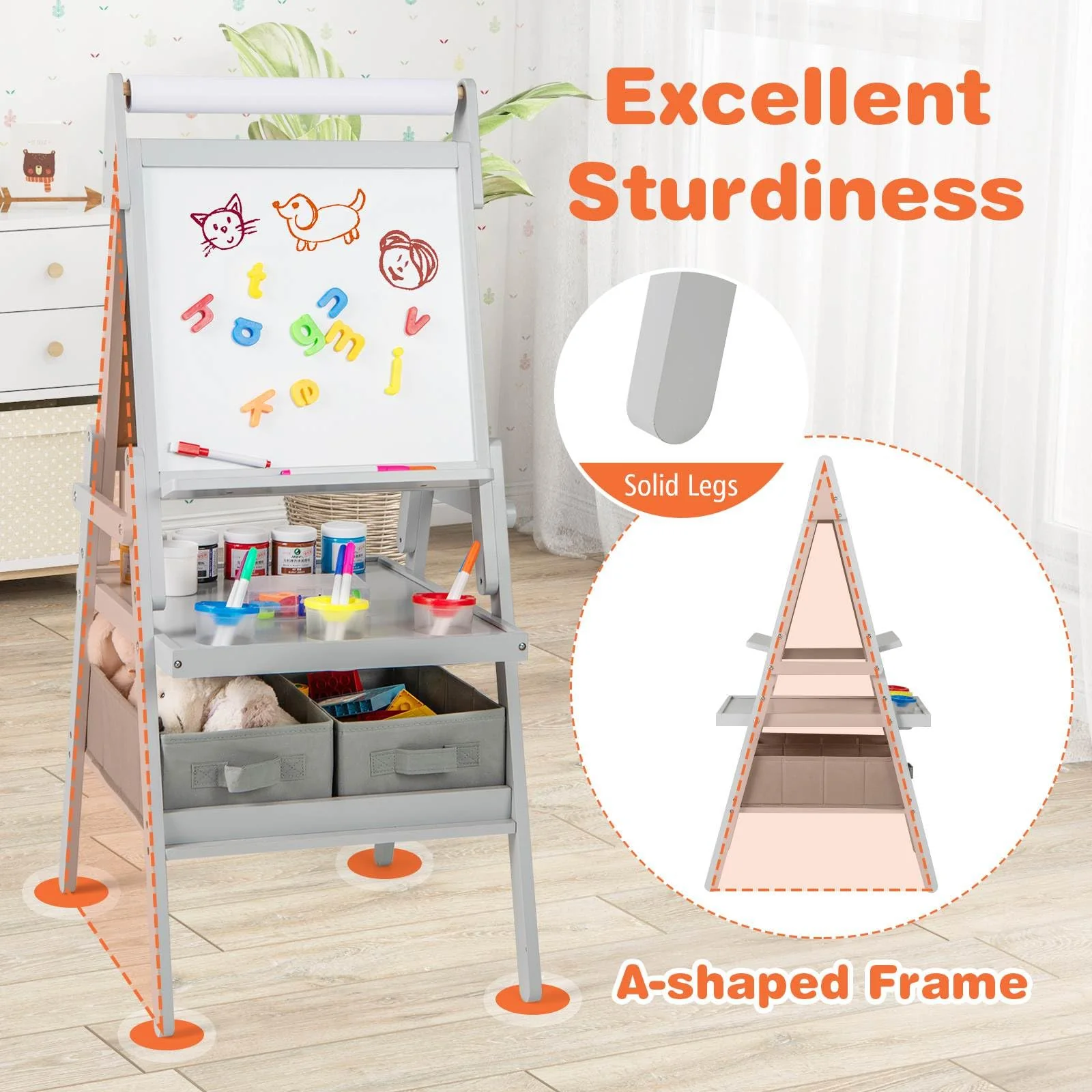 BABY JOY 3-in-1 Art Easel for Kids - Image 4
