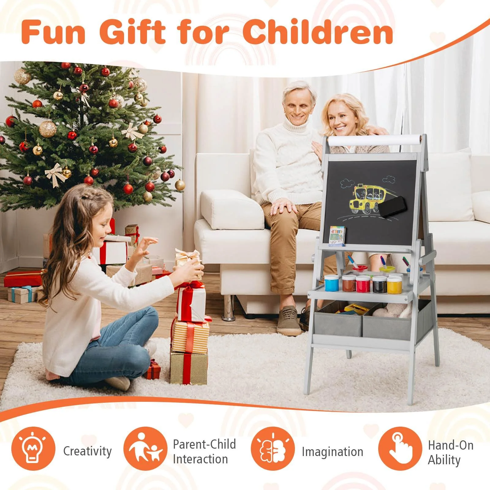 BABY JOY 3-in-1 Art Easel for Kids - Image 7