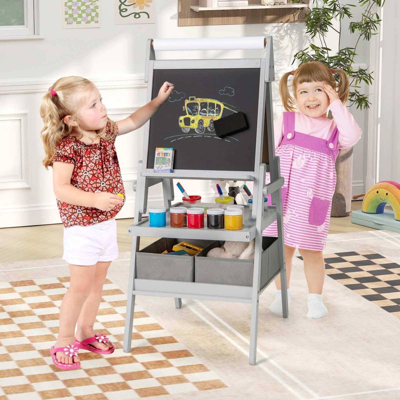 BABY JOY 3-in-1 Art Easel for Kids - Image 9