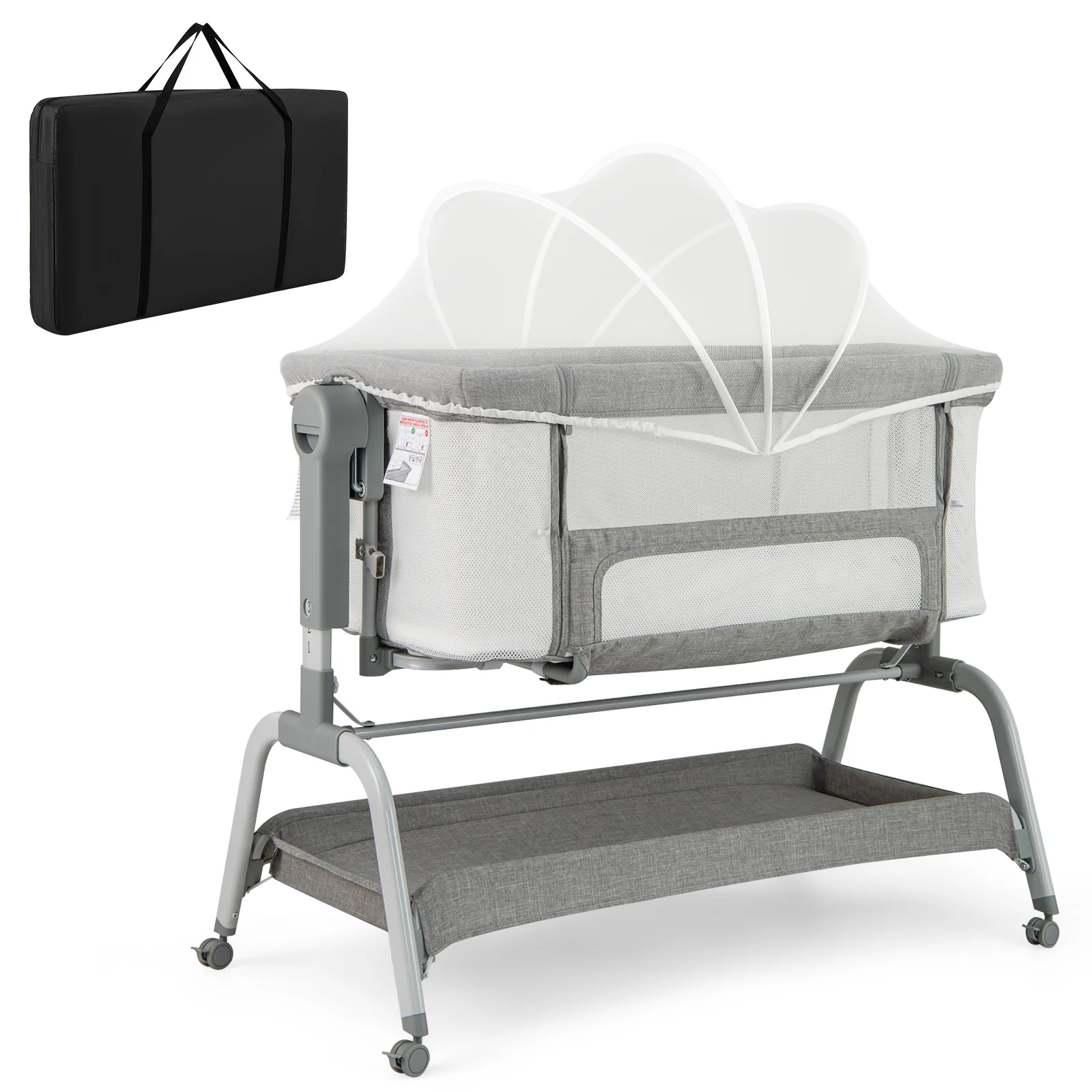 BABY JOY 4 in 1 Rocking Baby Bassinet, Newborn Infant Bedside Sleeper - Image 13