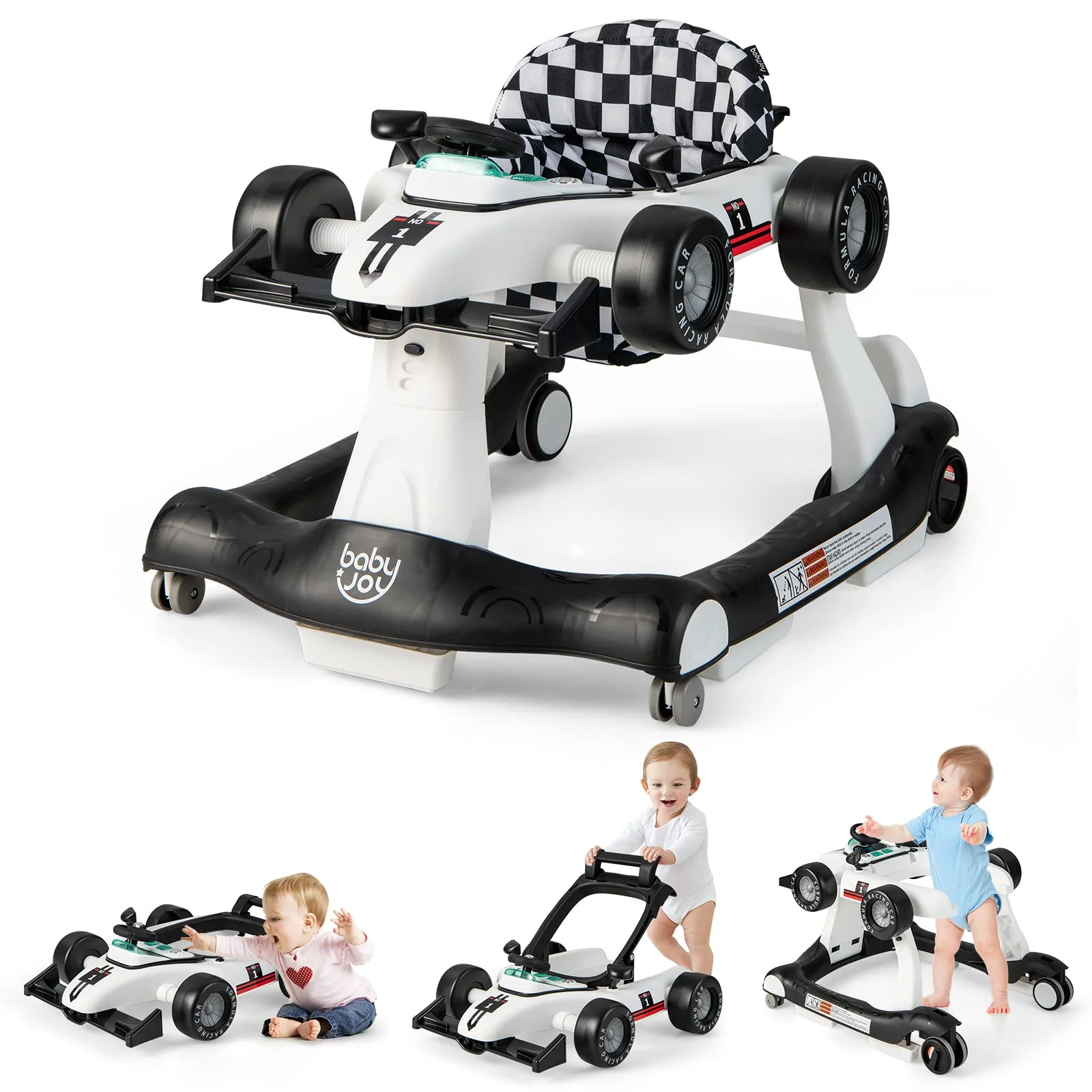 BABY JOY 4-in-1 Baby Walker, Foldable Activity Car Baby Walker - Image 15