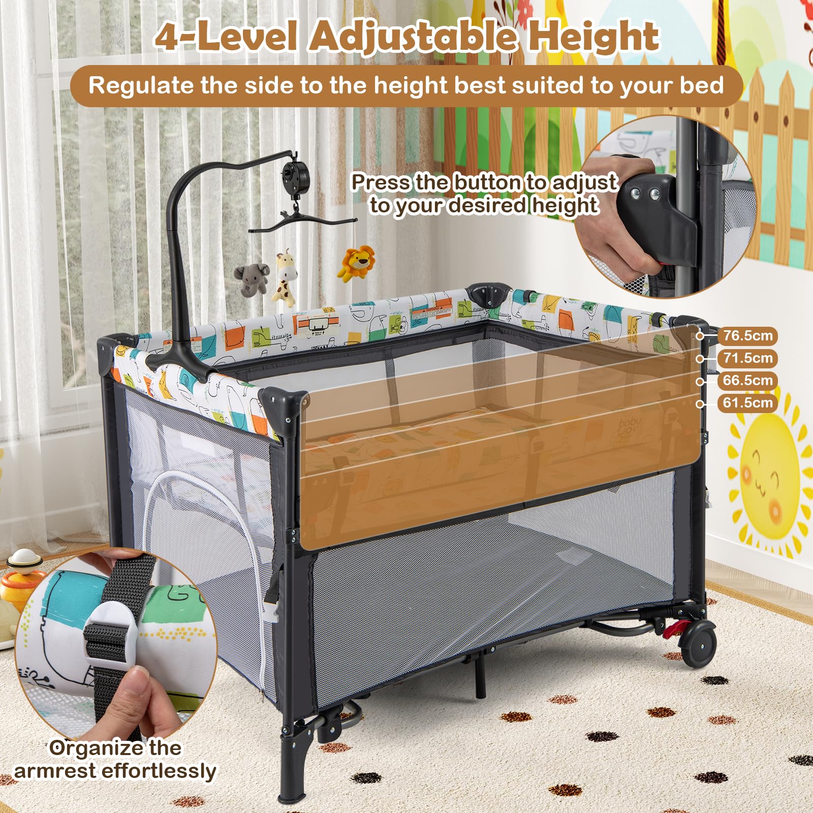 BABY JOY 5-in-1 Baby Bassinet - Image 3