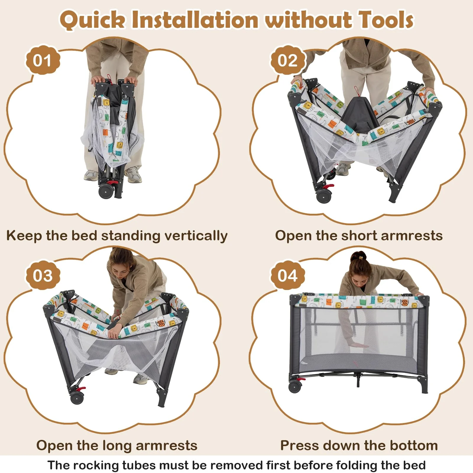 BABY JOY 5-in-1 Baby Bassinet - Image 9