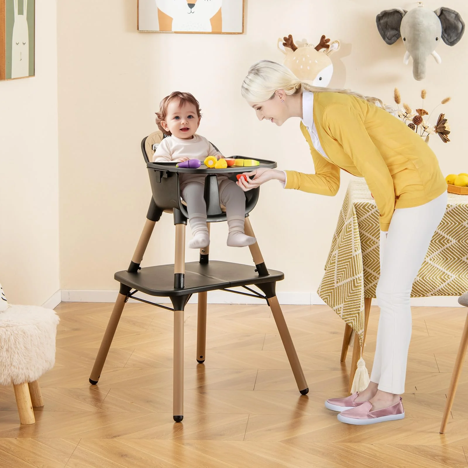 BABY JOY 5 in 1 Convertible Baby High Chair - Image 2