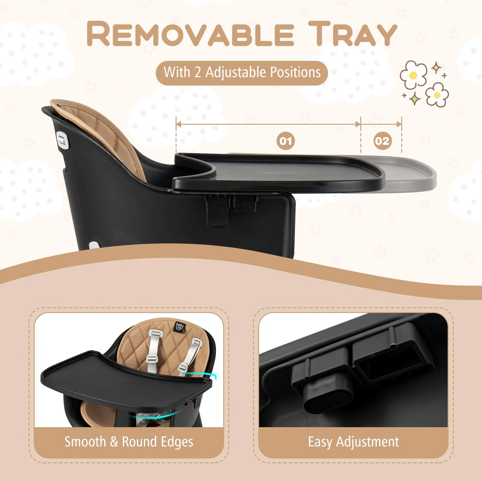 BABY JOY 5 in 1 Convertible Baby High Chair - Image 7