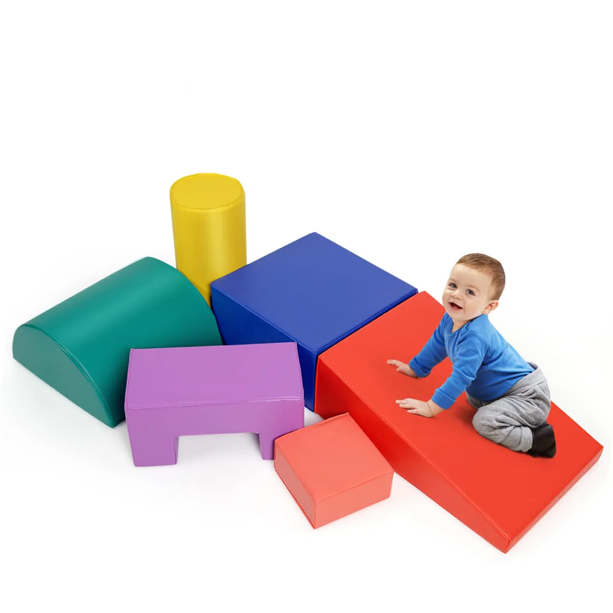 BABY JOY 6PCS Kids Crawl & Climb Foam Play Set - Image 13