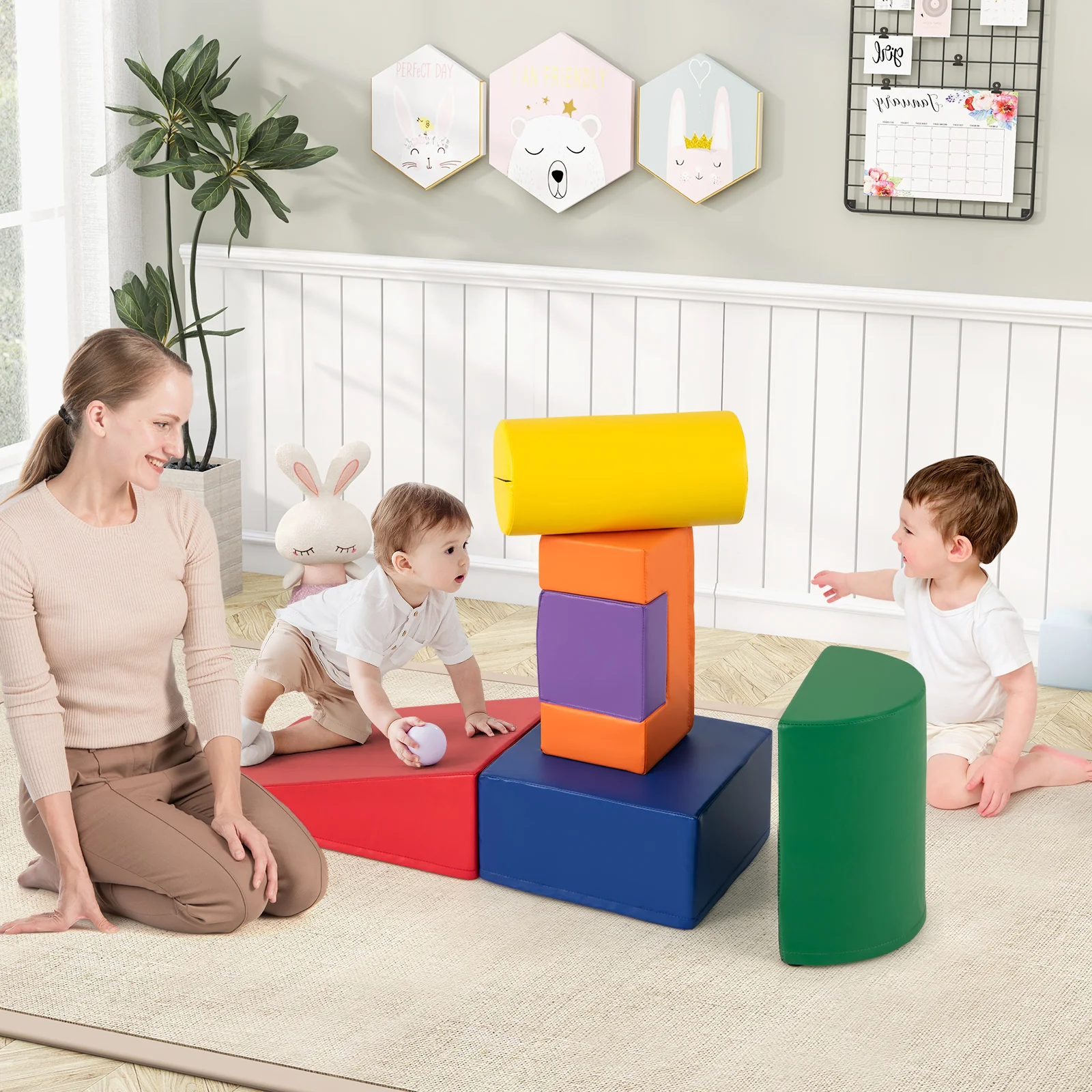 BABY JOY 6PCS Kids Crawl & Climb Foam Play Set - Image 15