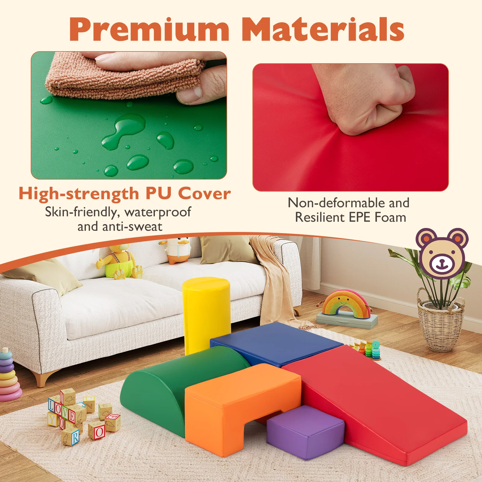 BABY JOY 6PCS Kids Crawl & Climb Foam Play Set - Image 17