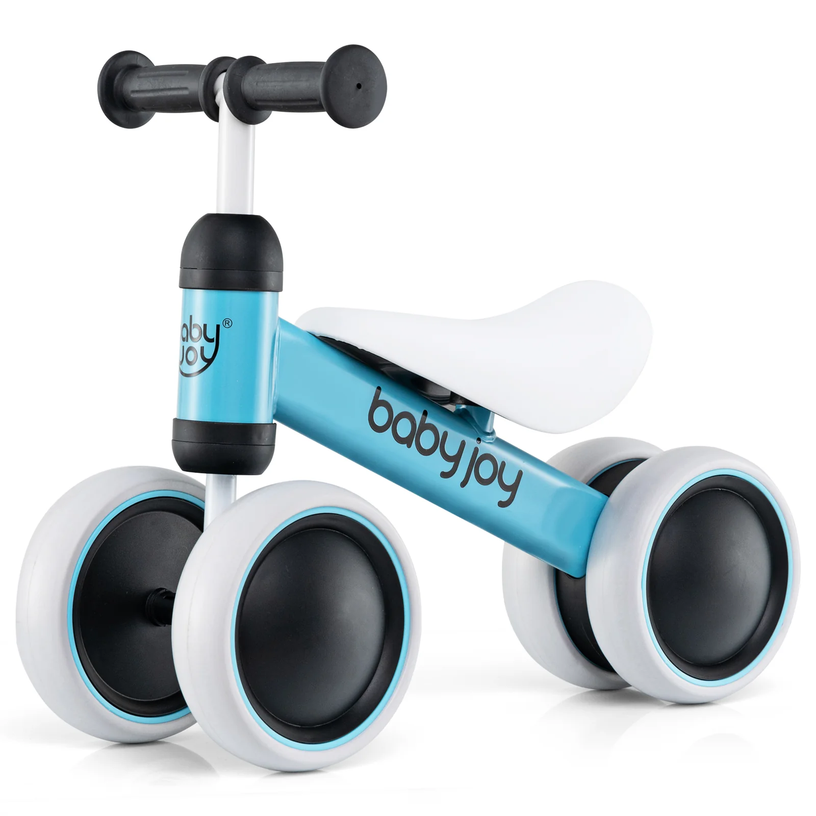BABY JOY Baby Balance Bike, No Pedal Infant 4 Wheels Bicycle with Non-slip Handlerbar & Padded Saddle Seat - Image 11