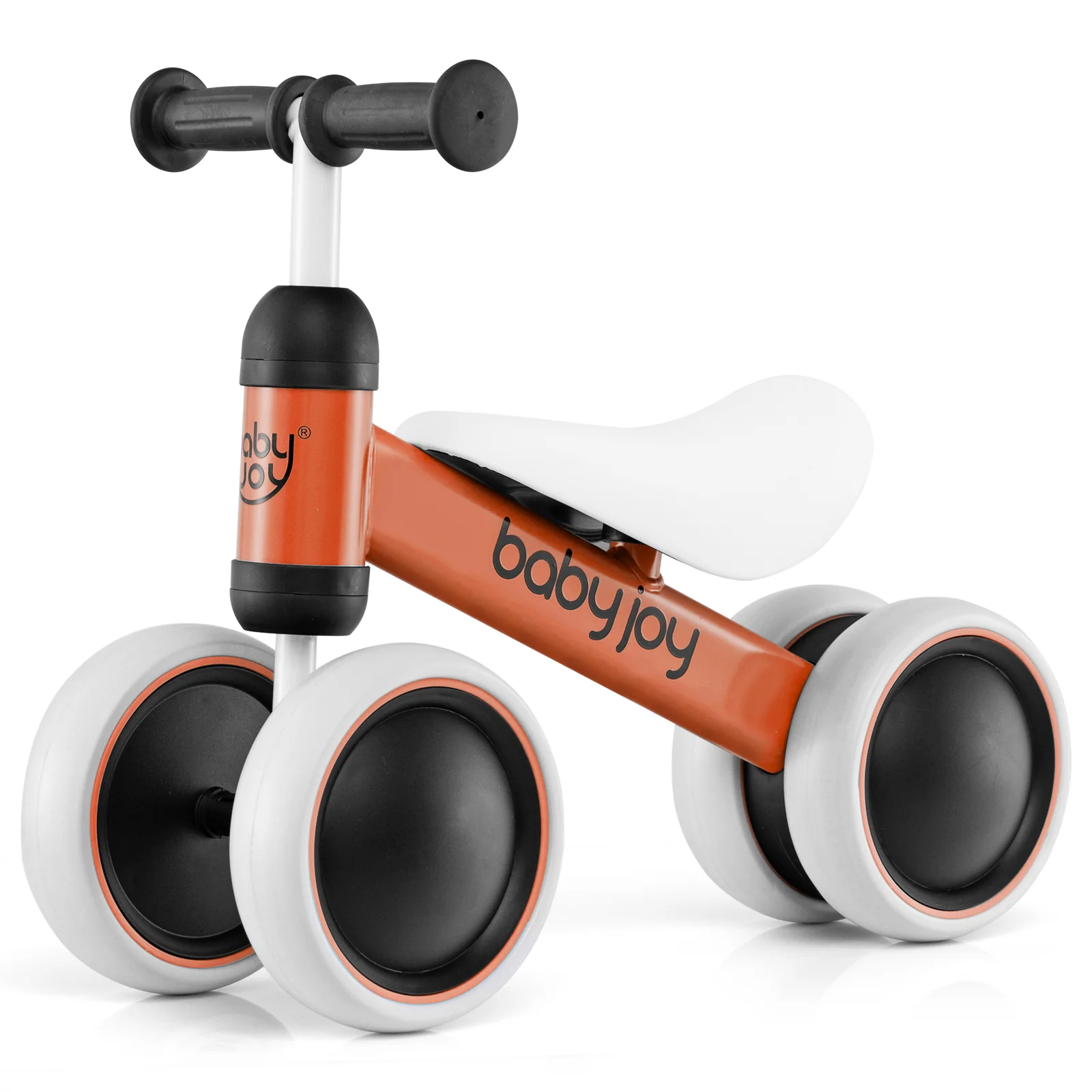 BABY JOY Baby Balance Bike, No Pedal Infant 4 Wheels Bicycle with Non-slip Handlerbar & Padded Saddle Seat - Image 12
