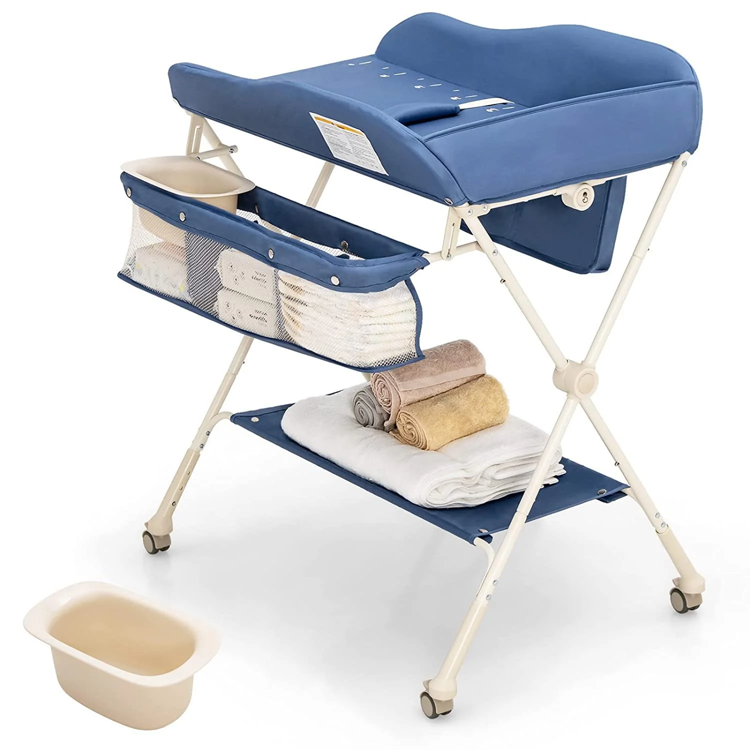 BABY JOY Baby Changing Table, Foldable Diaper Changing Station - Image 12