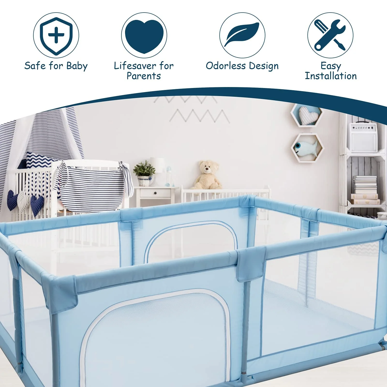 BABY JOY Baby Playpen - Image 4