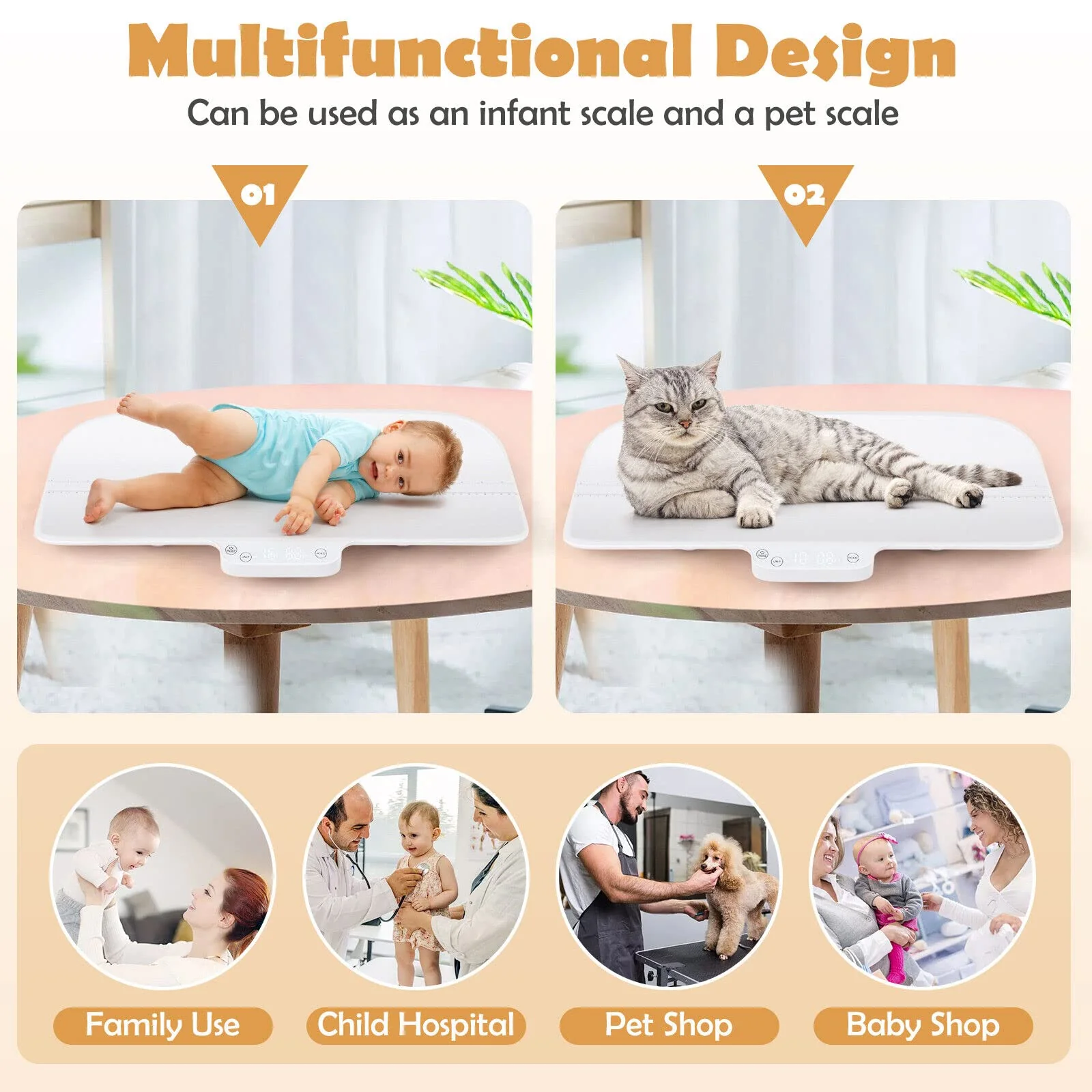 BABY JOY Baby Scale, Pet Scale w/Smart APP Control - Image 3