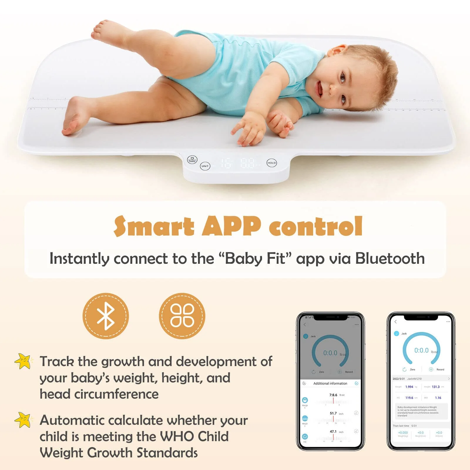 BABY JOY Baby Scale, Pet Scale w/Smart APP Control - Image 4