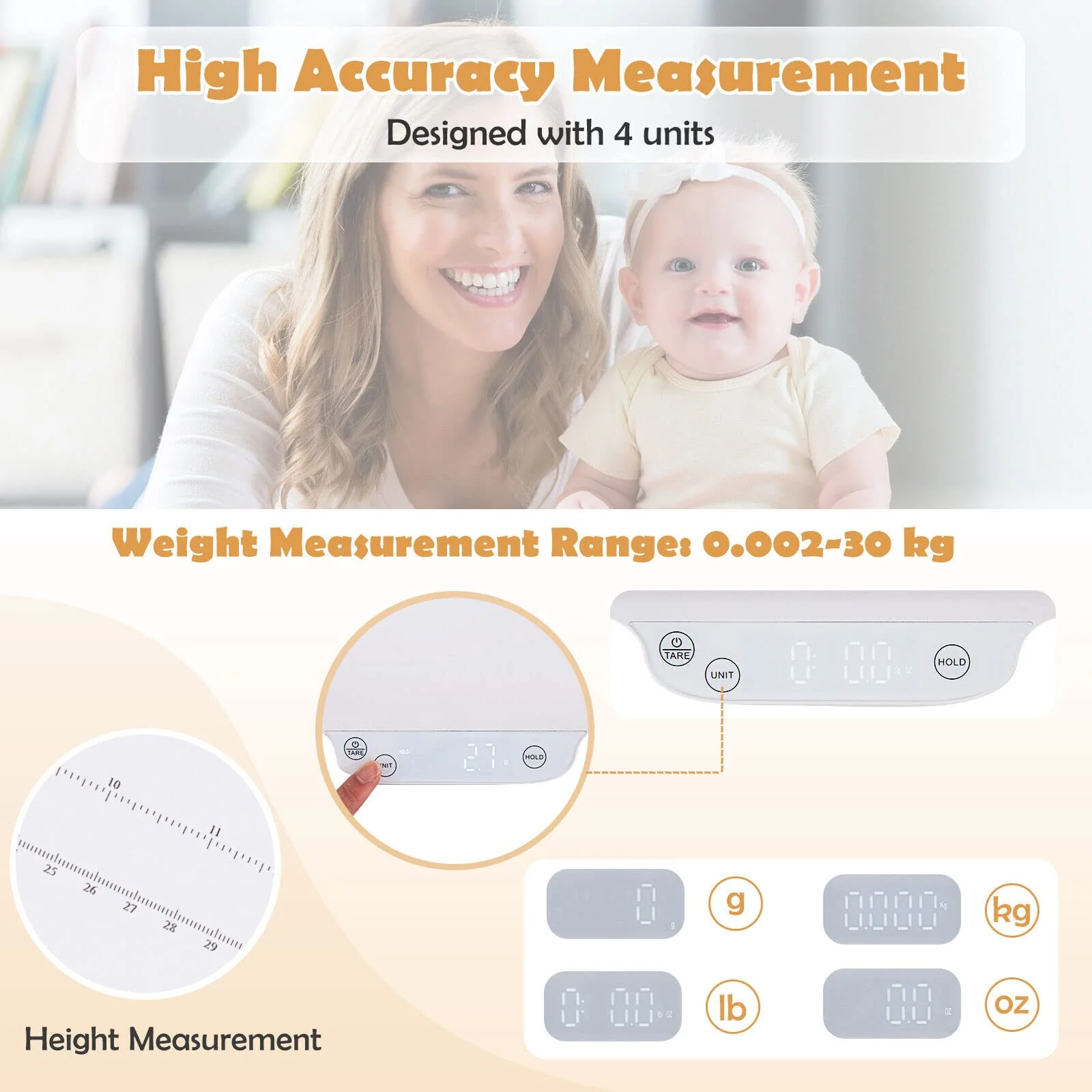 BABY JOY Baby Scale, Pet Scale w/Smart APP Control - Image 5