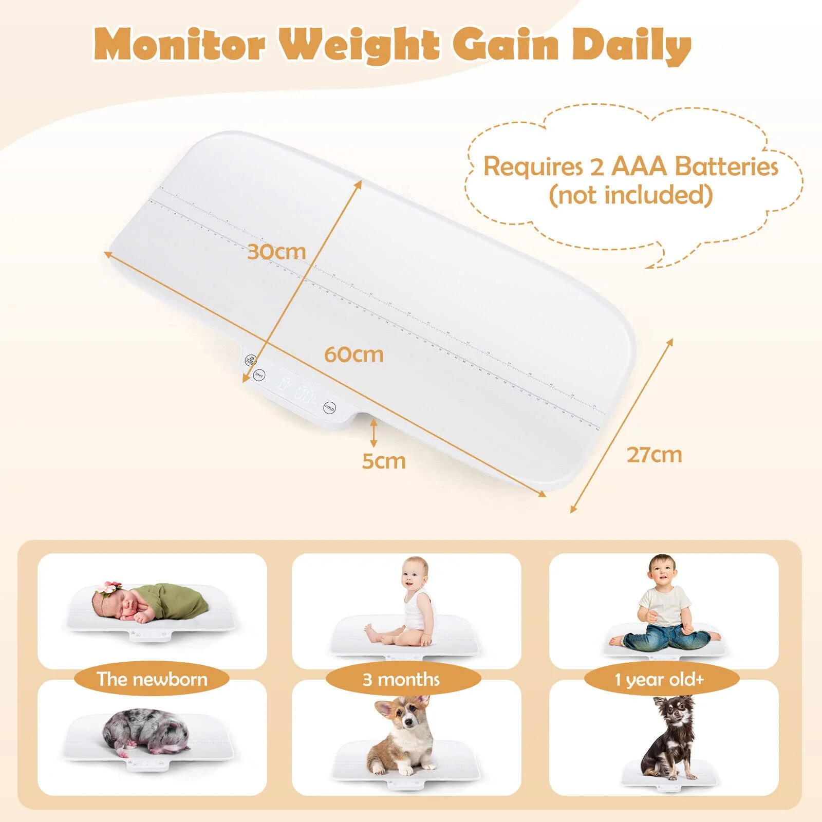 BABY JOY Baby Scale, Pet Scale w/Smart APP Control - Image 6