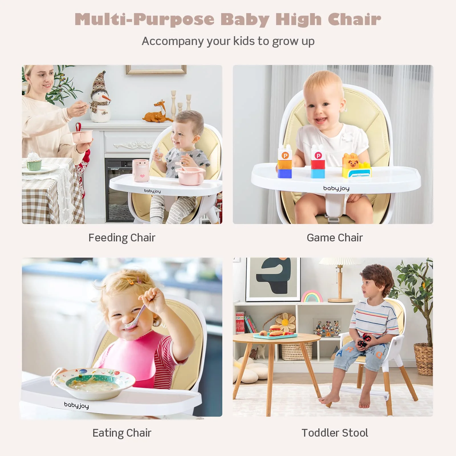 BABY JOY Convertible Baby Highchair - Image 4