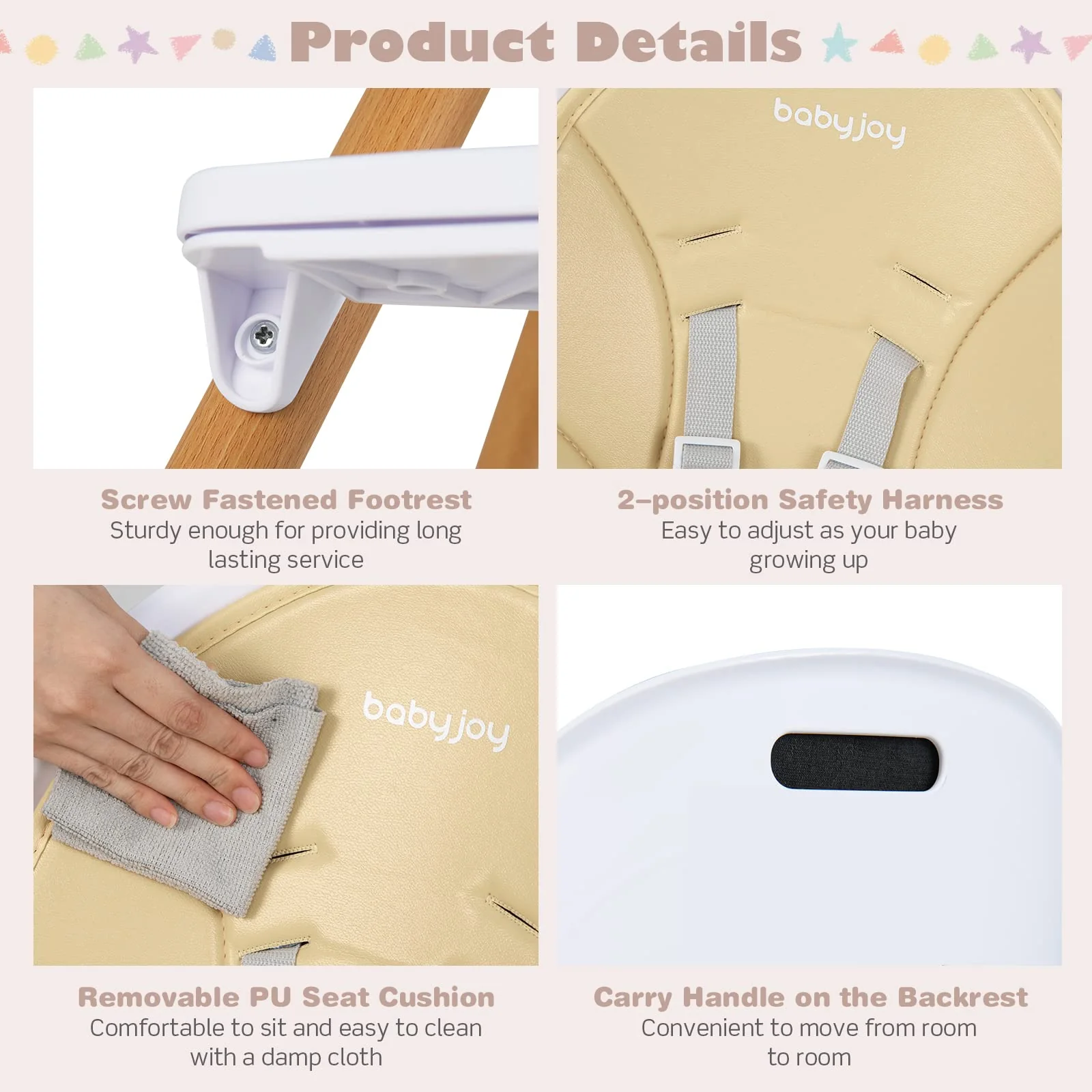 BABY JOY Convertible Baby Highchair - Image 9