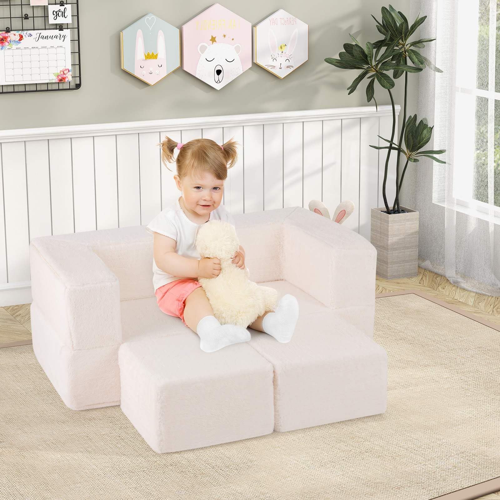 Baby Joy Convertible Foam Armchair for Children - Image 8