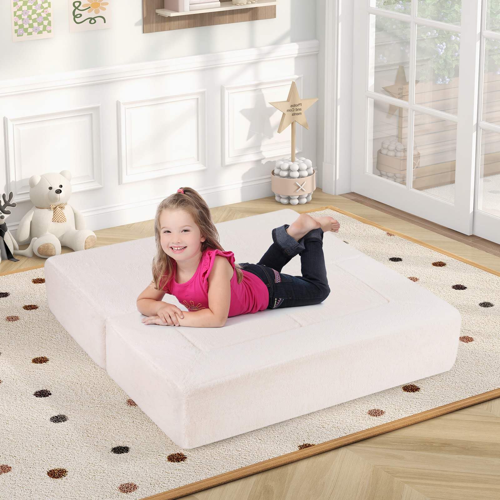 Baby Joy Convertible Foam Armchair for Children - Image 9