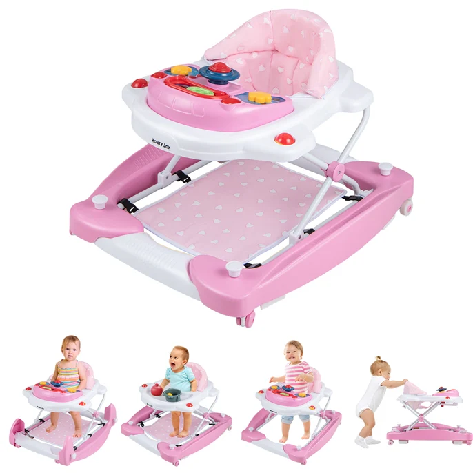 BABY JOY Foldable 6 in 1 Baby Walker Adjustable Toddler Walker Activity Center - Image 11