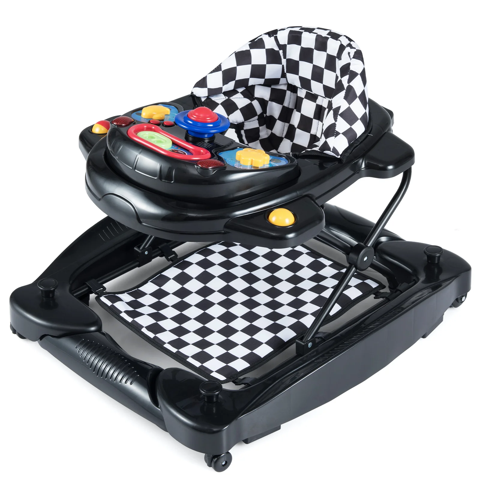 BABY JOY Foldable 6 in 1 Baby Walker Adjustable Toddler Walker Activity Center - Image 14