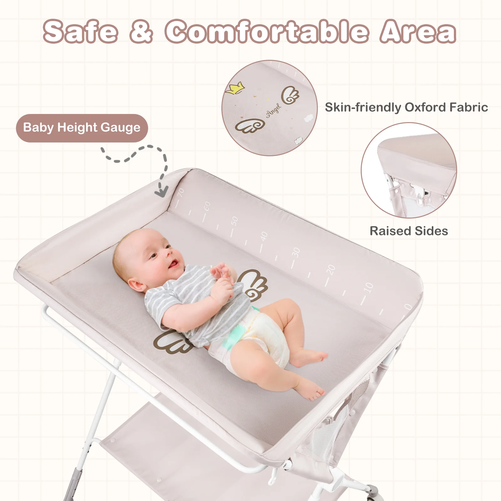 BABY JOY Foldable Baby Changing Table - Image 14