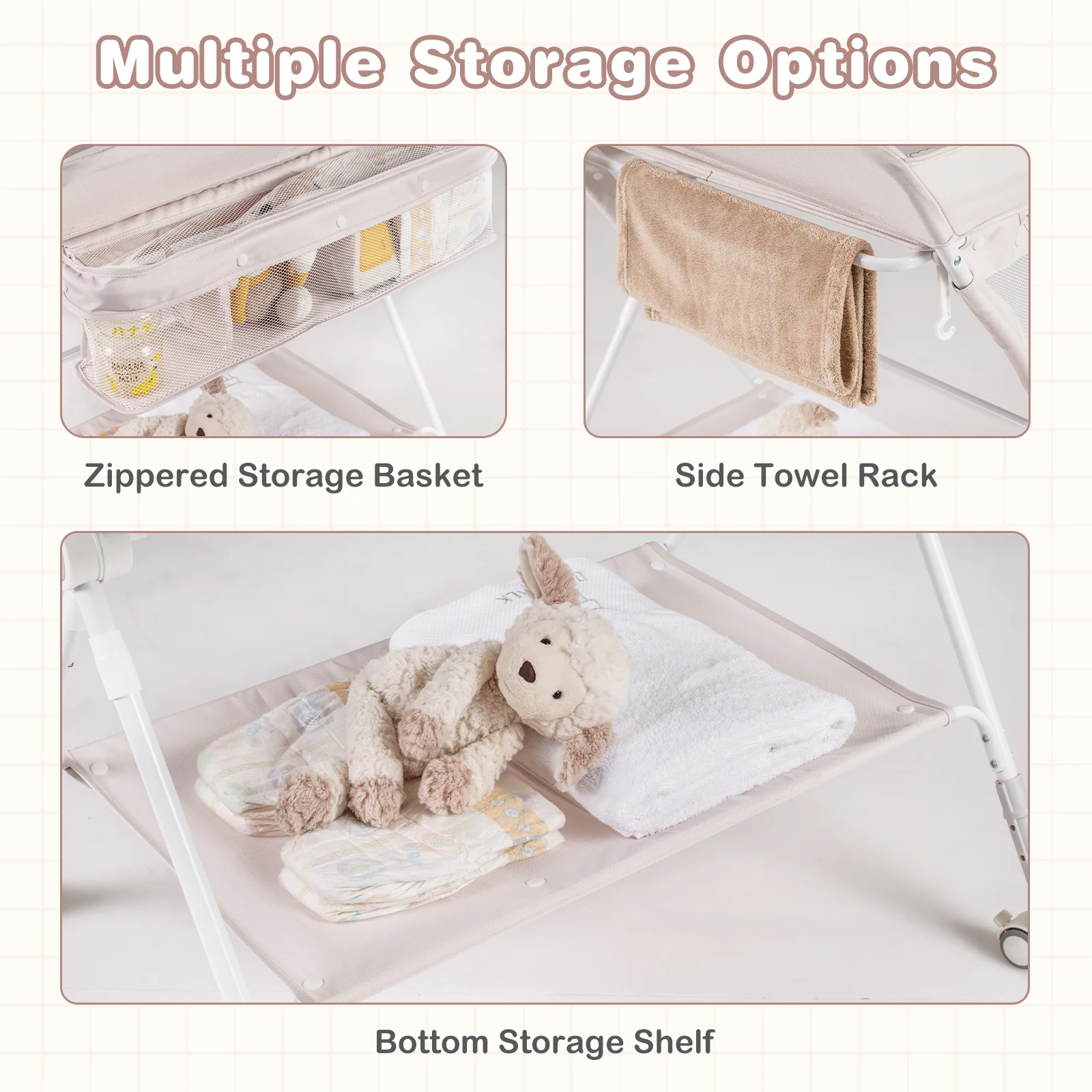 BABY JOY Foldable Baby Changing Table - Image 15