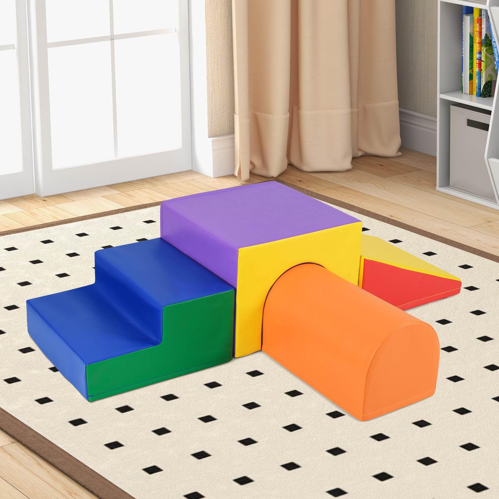 BABY JOY 4-Piece Kids Climb and Crawl Foam Block Play Set, Toddler Soft Building Blocks - Image 11