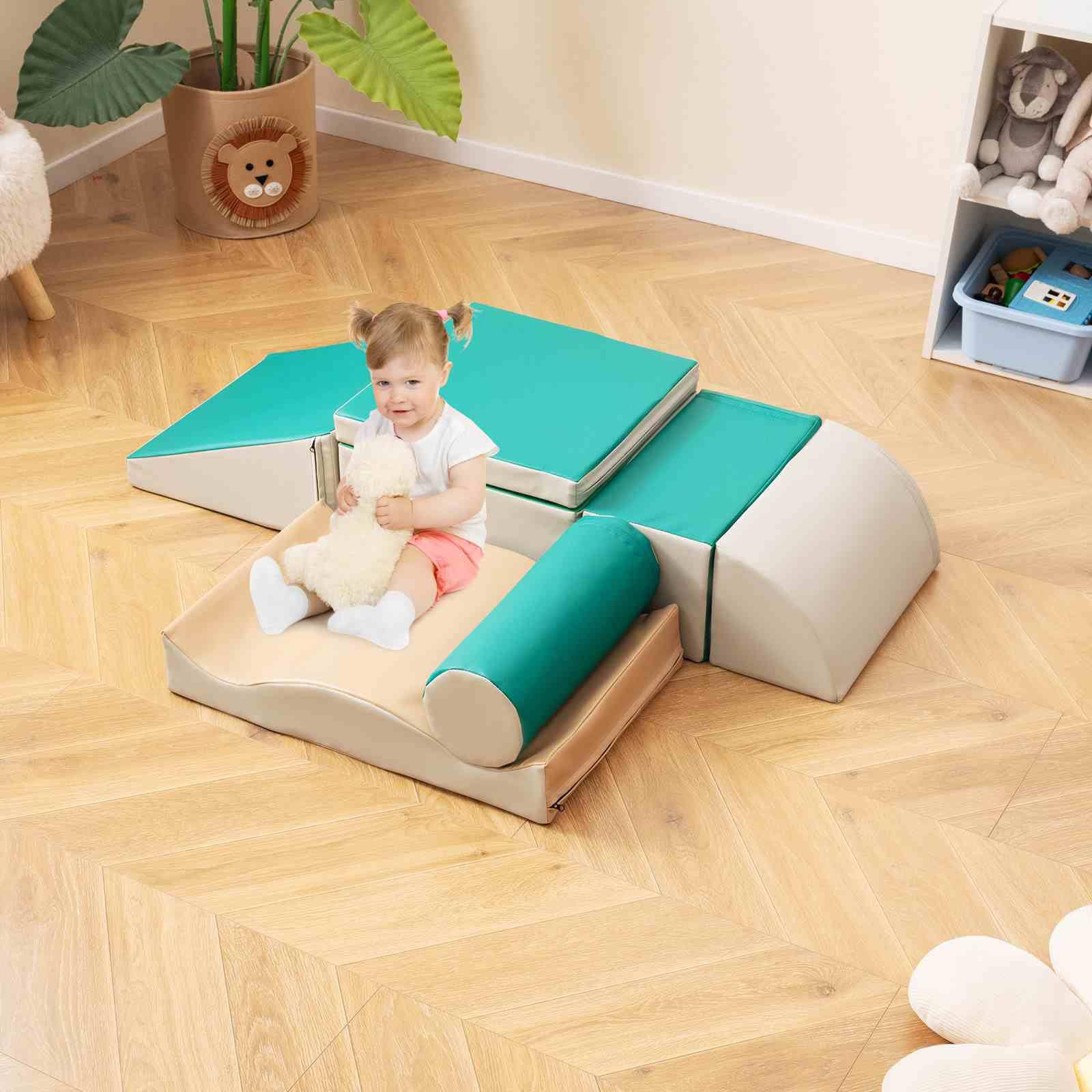 BABY JOY Kids Crawl & Climb Foam Play Set, 7-Piece - Image 11