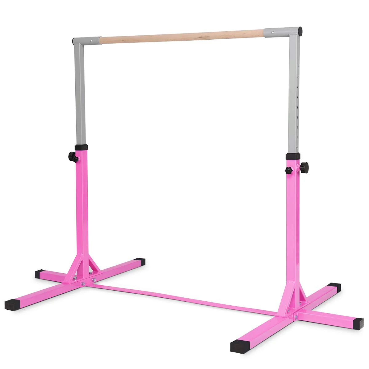 BABY JOY Kids Gymnastic Training Bar, 90 to 150cm Height Adjustable Expandable Exercise Horizontal Kip Bar w/Double Locking Mechanism - Image 10